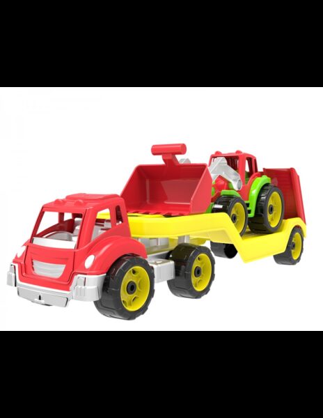 Technok vilkikas ir traktorius su kastuvu Technok vilkikas ir traktorius su kastuvu