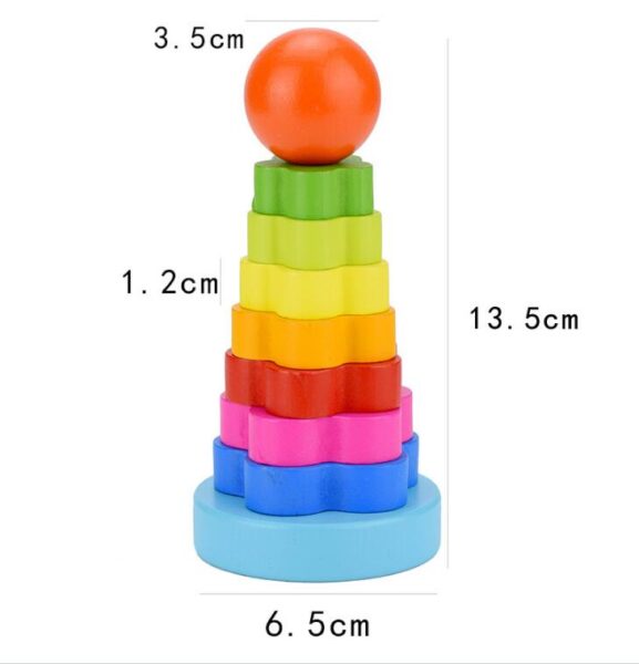 8 dalių medinė piramidė 8 dalių medinė piramidė