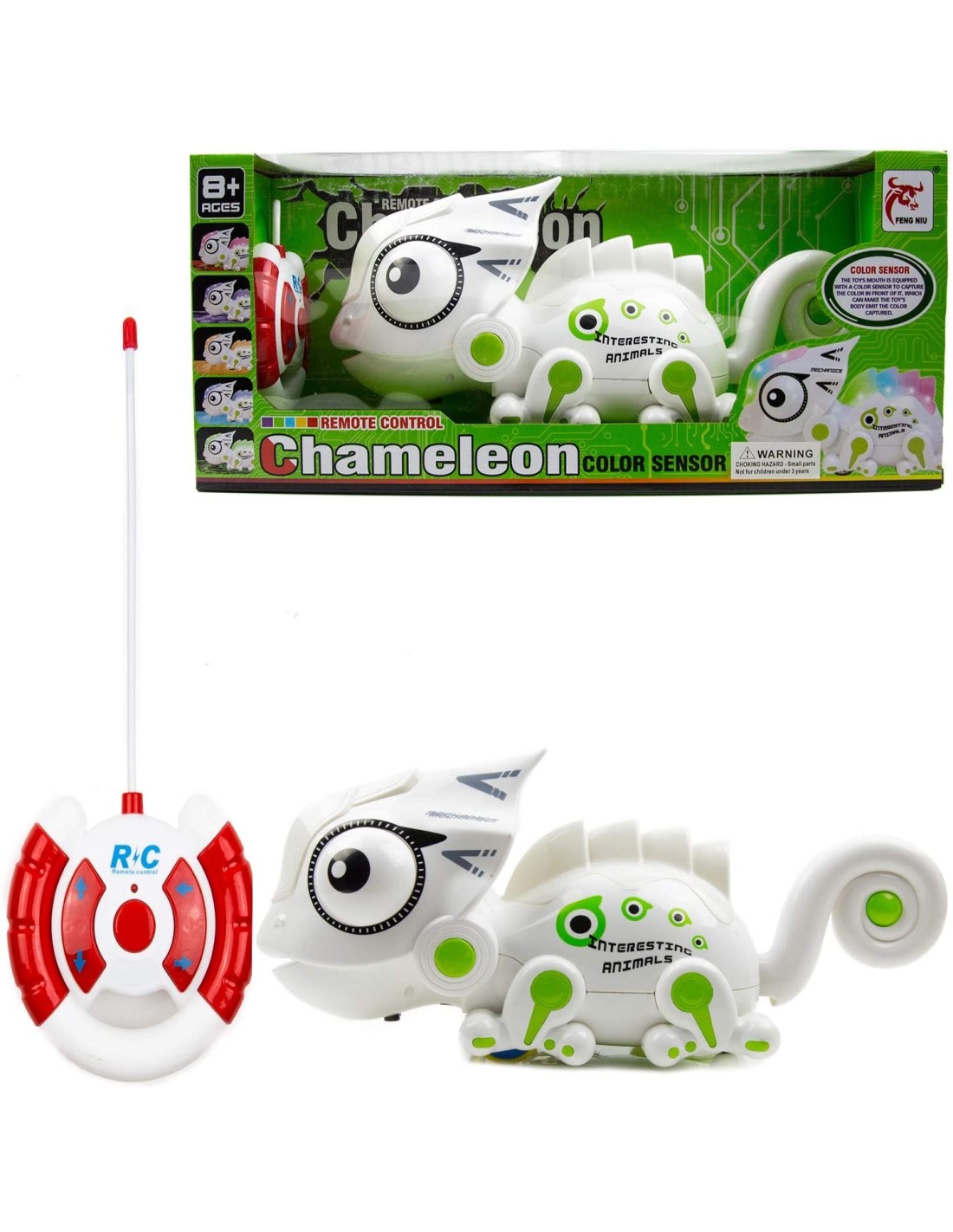 Robotas chameleonas keičiantis spalvas Robotas chameleonas keičiantis spalvas