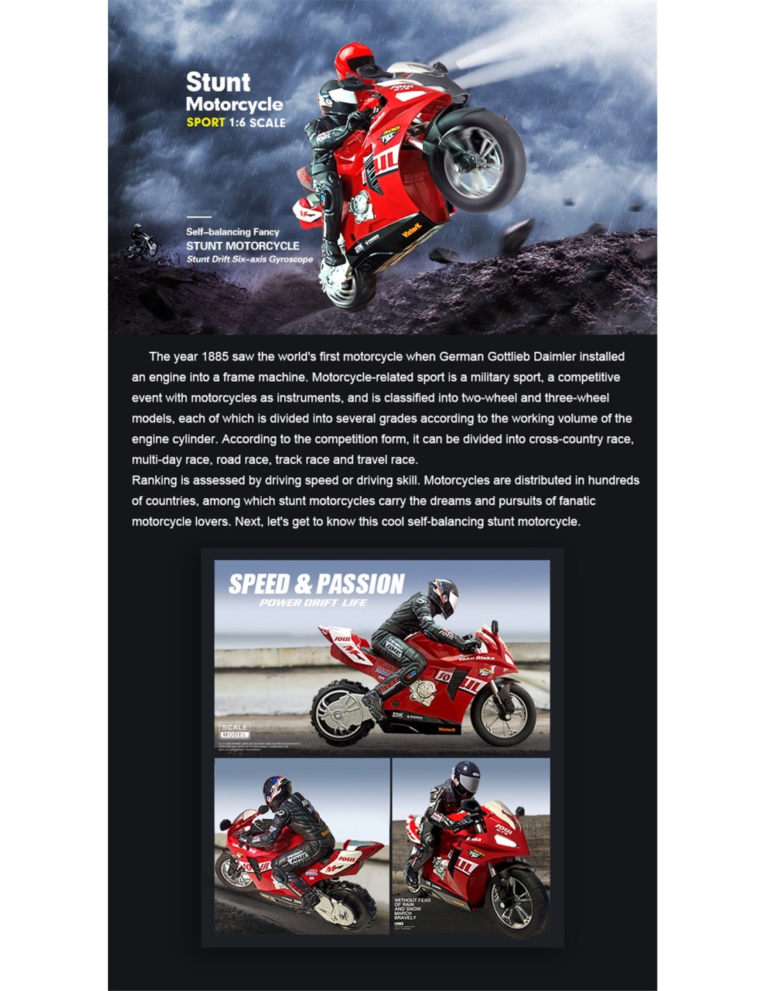 Motociklas su valdymo pultu Motociklas su valdymo pultu