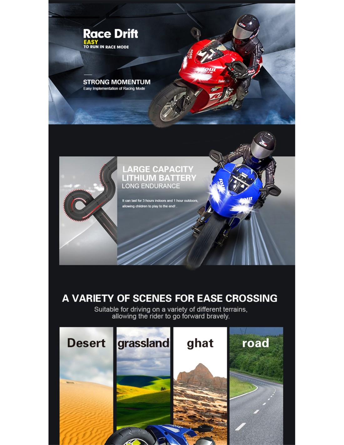 Motociklas su valdymo pultu Motociklas su valdymo pultu