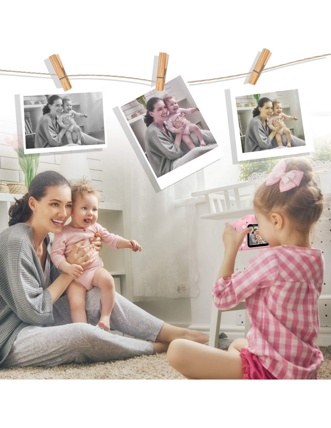 Fotoaparatas vaikui su atminties kortele 8 GB, 5 žaidimai Fotoaparatas vaikui su atminties kortele 8 GB, 5 žaidimai