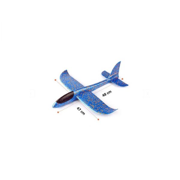Lėktuvas putplasčio 48 cm. mėlynas