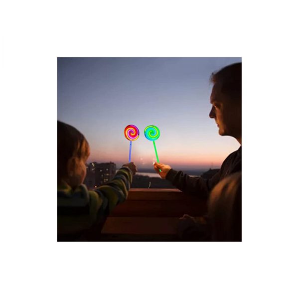 Šviečiančių lazdelių rinkinys lollipop Šviečiančių lazdelių rinkinys lollipop