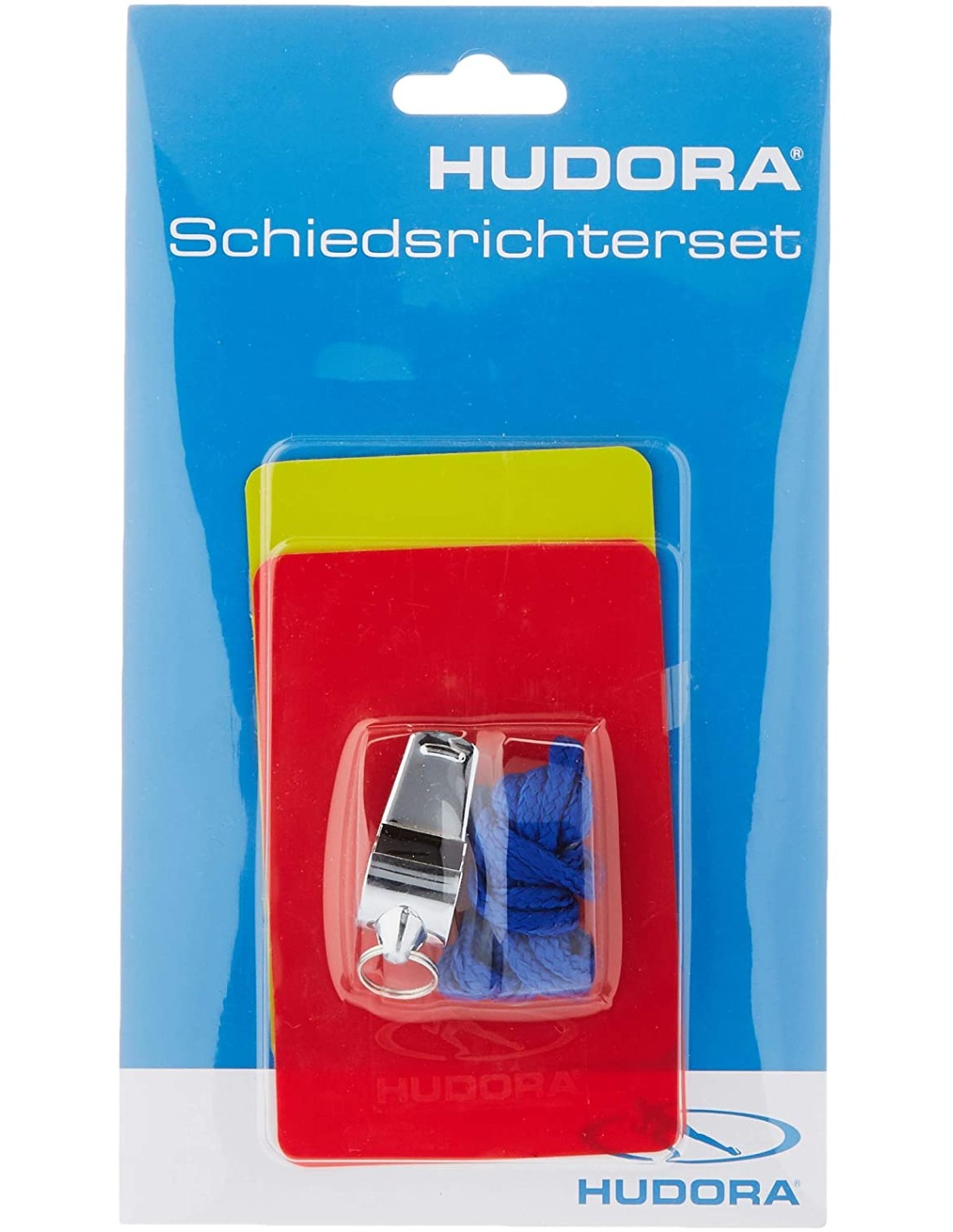 Hudora futbolo rinkinys švilpukas su kortelėmis