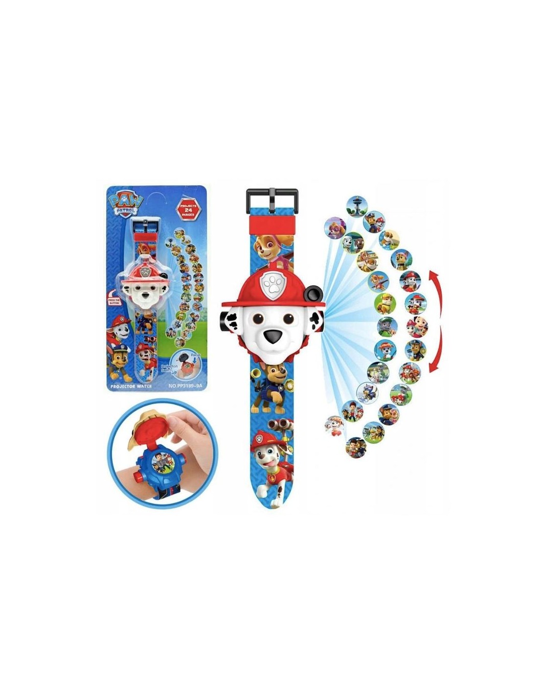 Laikrodis su projektoriumi Paw-patrol