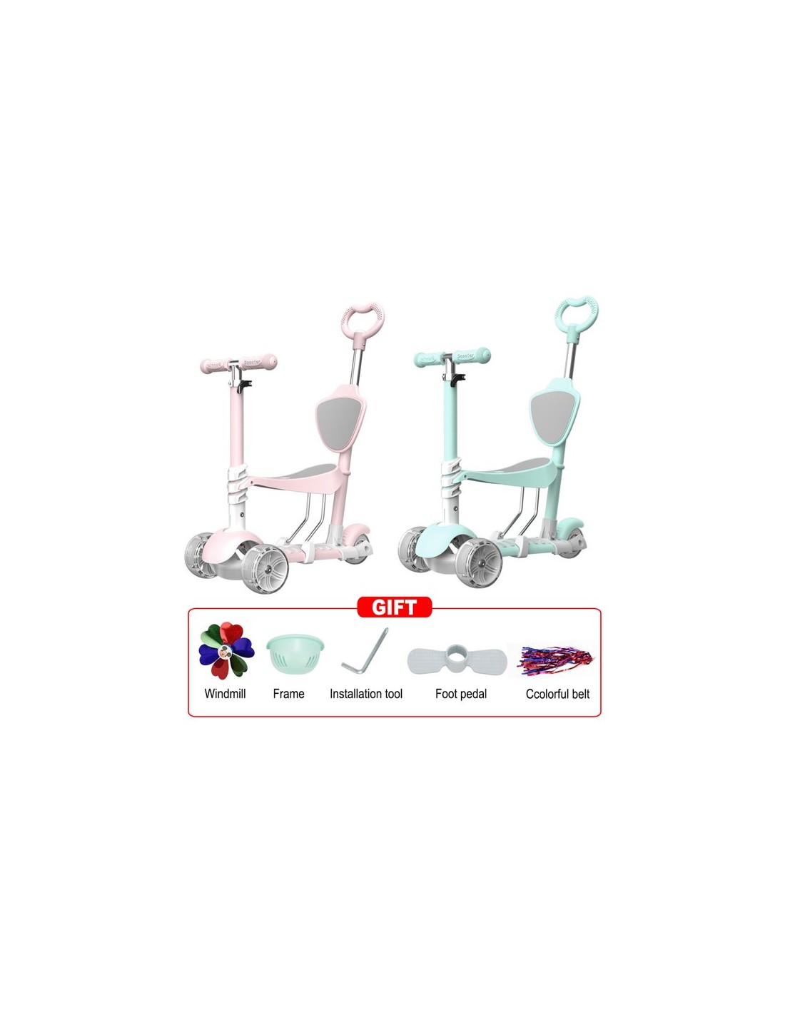 Paspirtukas trys ratai su stūmimo rankena Paspirtukas trys ratai su stūmimo rankena