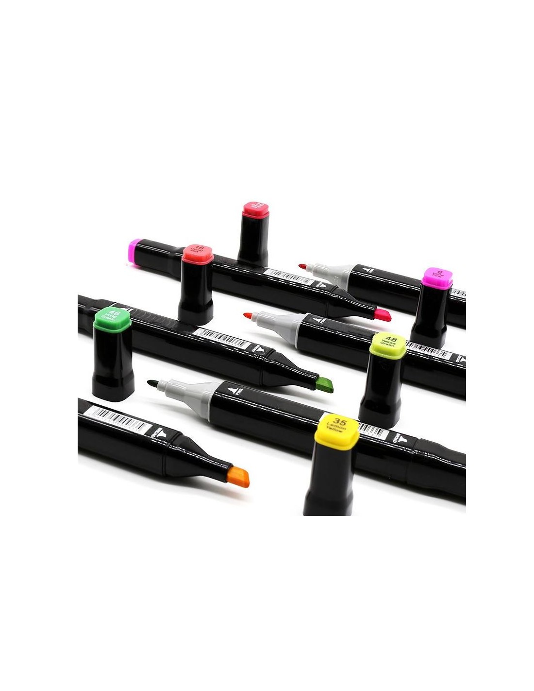 Dvipusiai markeriai flomasteriai 36 vnt. Dvipusiai markeriai flomasteriai 36 vnt.