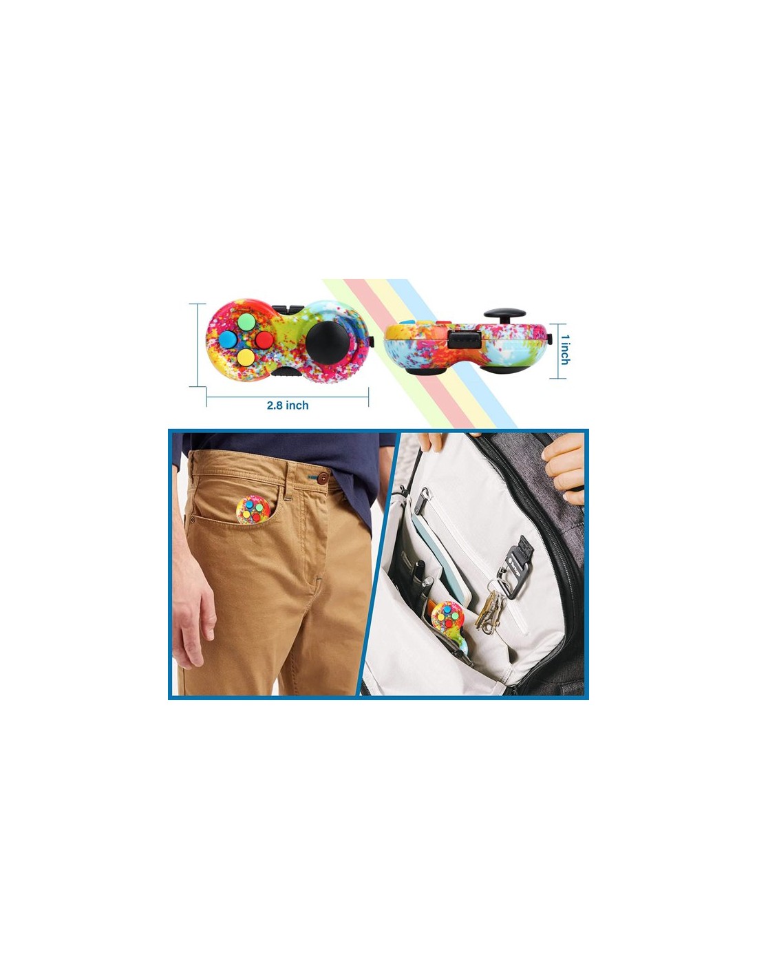 Antistresinis fidget kubas pakabutis Antistresinis fidget kubas pakabutis