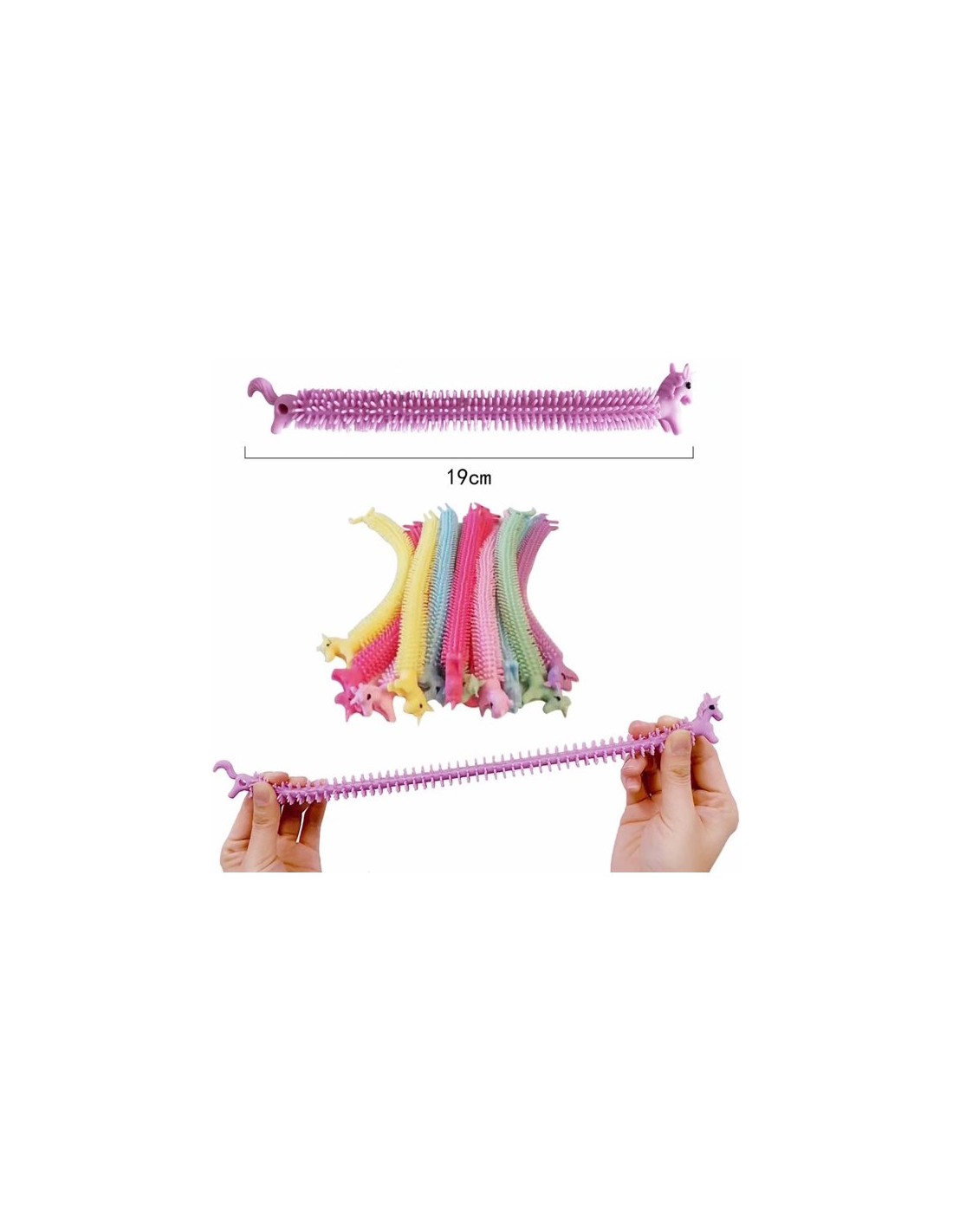 Antistresinės virvutės vienaragiai 6 vnt.