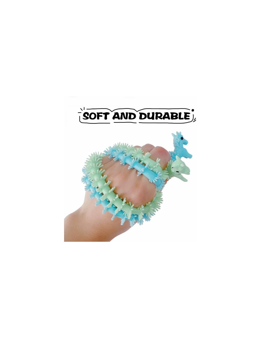 Antistresinės virvutės vienaragiai 6 vnt.