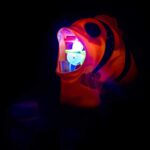 Muilo burbulų šautuvas žuvytė, su LED šviesos efektais