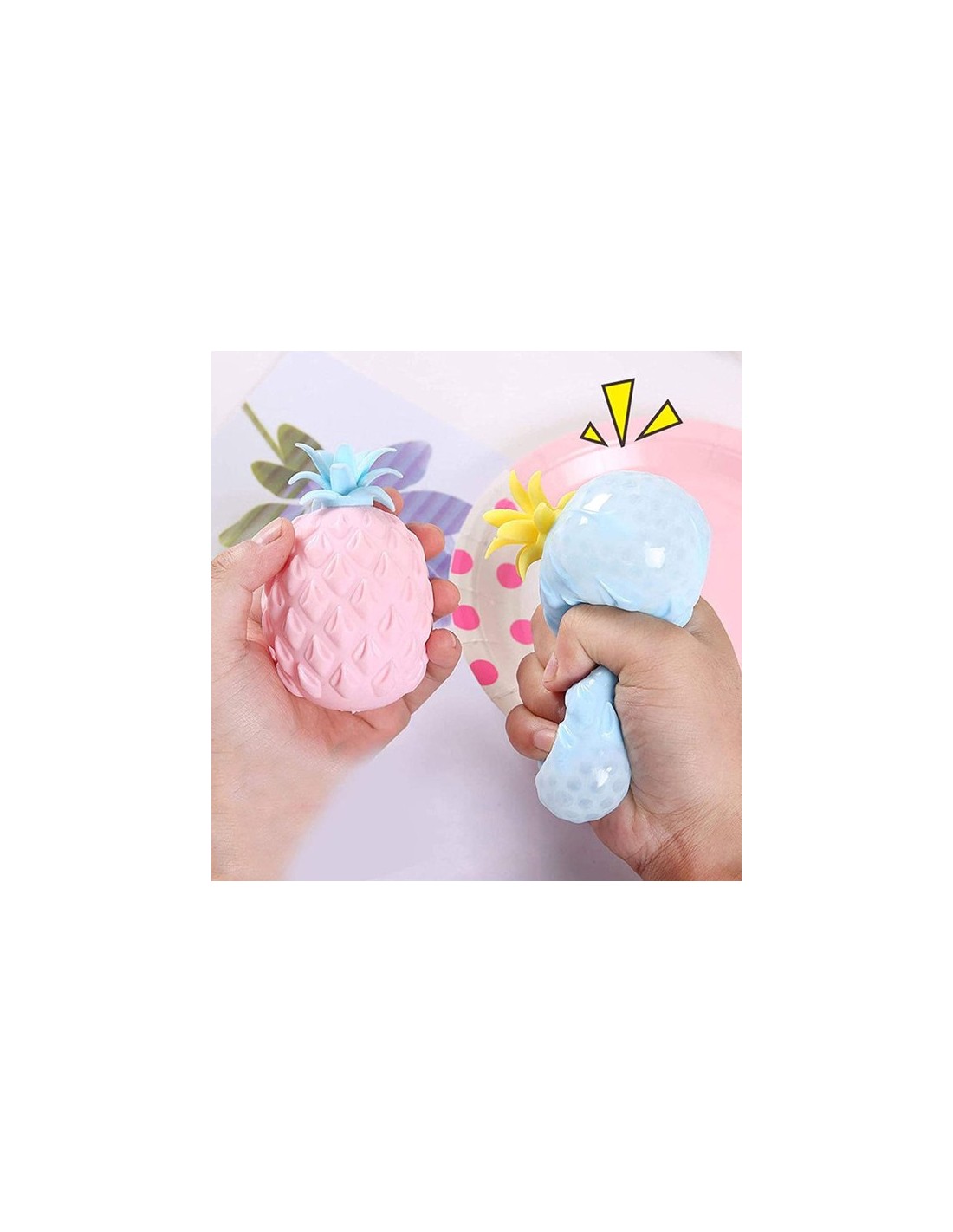 Minkomas antistresinis žaislas ananasas 4 vnt. Minkomas antistresinis žaislas ananasas 4 vnt.