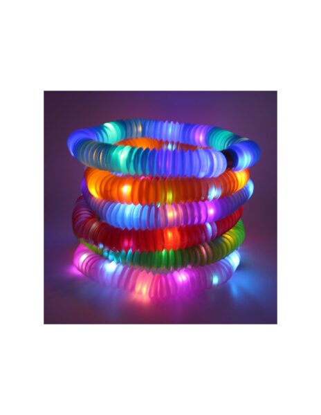 Šlanga/vamzdis fidget pop led šviečianti 6 vnt,