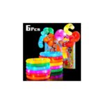 Šlanga/vamzdis fidget pop led šviečianti 6 vnt, Šlanga/vamzdis fidget pop led šviečianti 6 vnt,