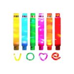 Šlanga/vamzdis fidget pop led šviečianti 6 vnt, Šlanga/vamzdis fidget pop led šviečianti 6 vnt,