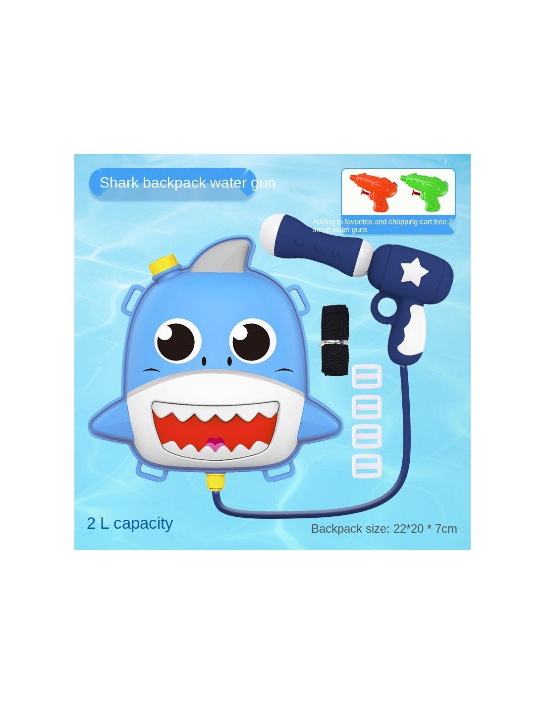 Vandens šautuvas su kuprine Vandens šautuvas su kuprine