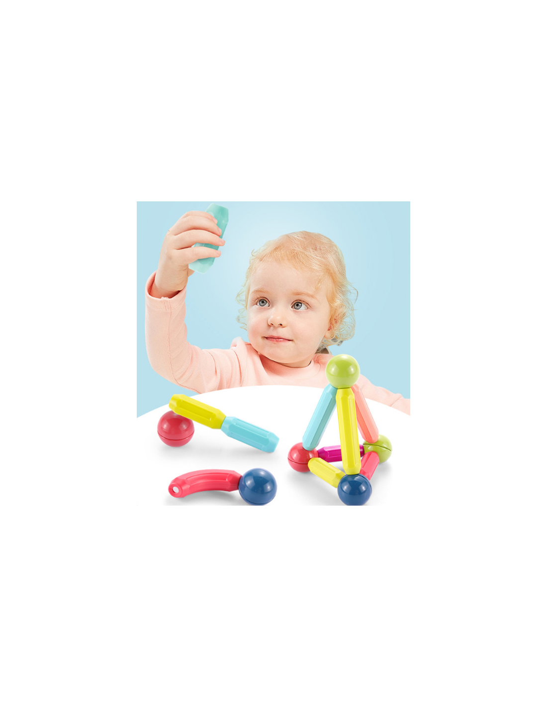 Magnetinis konstruktorius 28 didelės detalės Magnetinis konstruktorius 28 didelės detalės