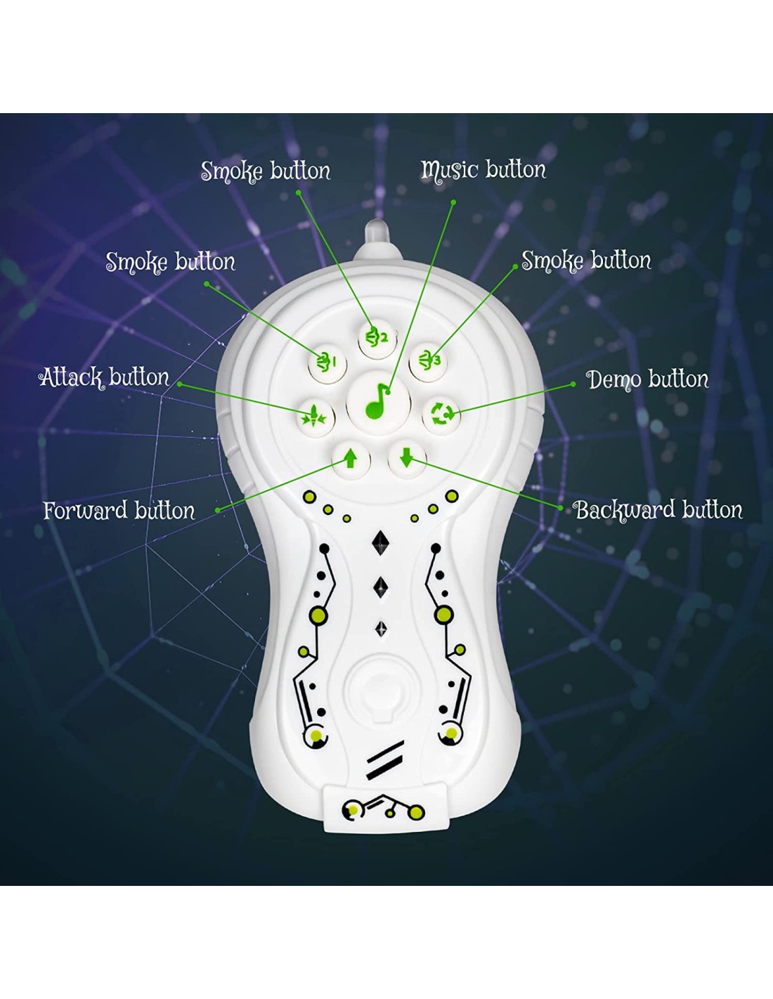 Interaktyvus r/c robotas voras leidžiantis garus su valdymo pultu Interaktyvus r/c robotas voras leidžiantis garus su valdymo pultu