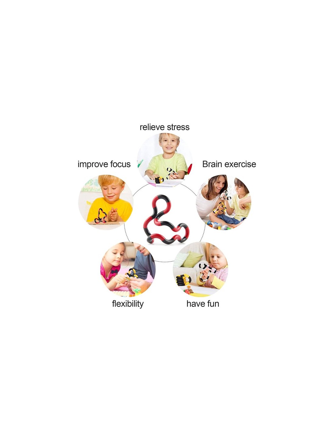 Fidget gyvatėlė antistresinė 3 VNT.
