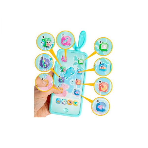 Pakraunamas telefonas vaikui rožinė spalva Pakraunamas telefonas vaikui rožinė spalva