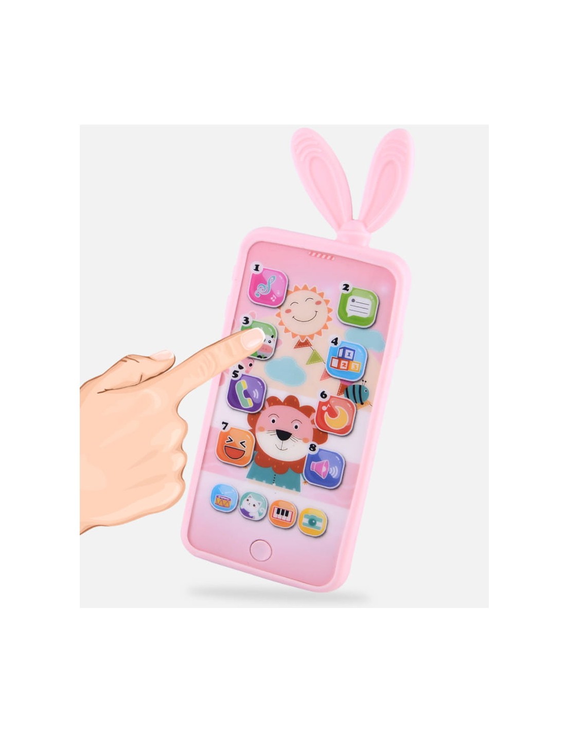 Pakraunamas telefonas vaikui rožinė spalva Pakraunamas telefonas vaikui rožinė spalva