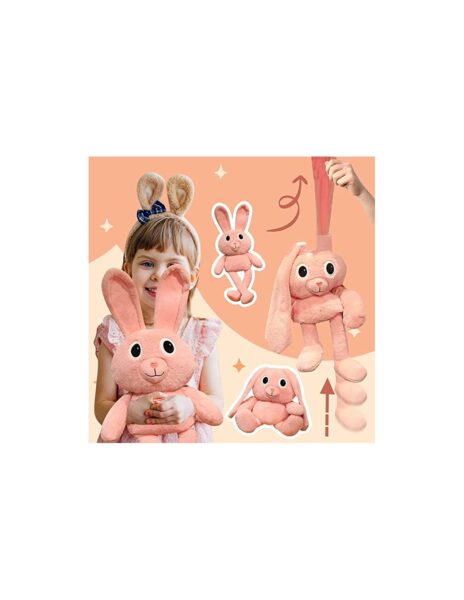 Pliušinis KIŠKIS išsitraukiančiomis ausimis (PLUSH BUNNY)