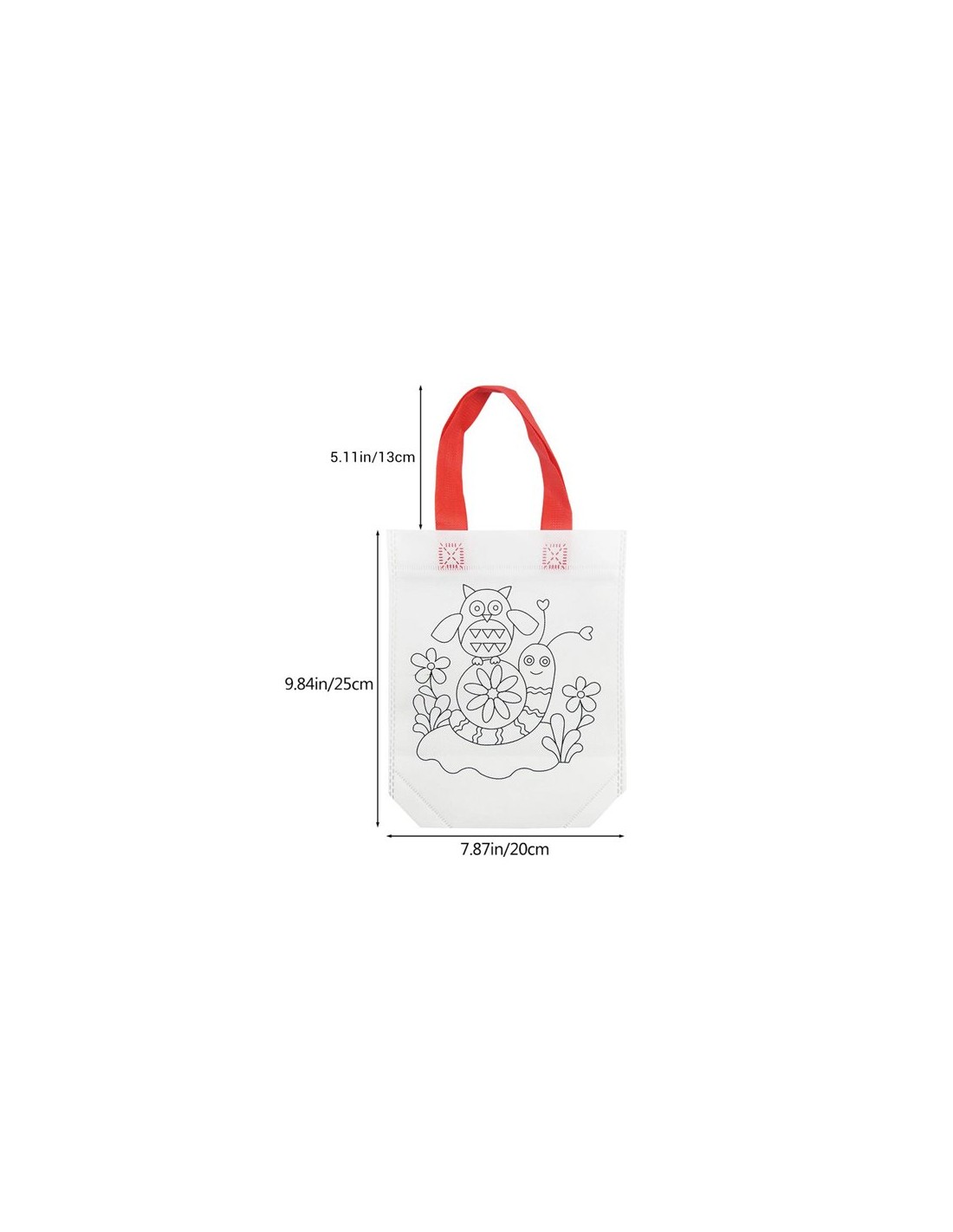 Daugkartinio naudojimo „pasidaryk pats“ ekologinis krepšys, piešimas akvarele žaislas vaikams, dovana Daugkartinio naudojimo „pasidaryk pats“ ekologinis krepšys, piešimas akvarele žaislas vaikams, dovana