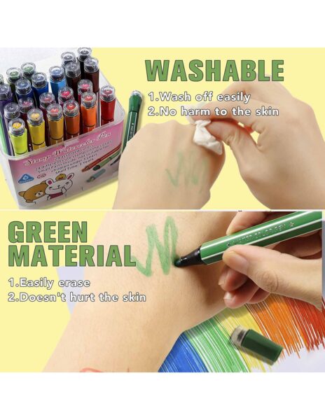 Flomasteriai markeriai nuplaunami su antspaudais / štampais 24 vnt. Flomasteriai markeriai nuplaunami su antspaudais / štampais 24 vnt.