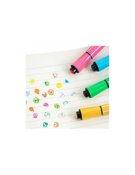 Flomasteriai markeriai su antspaudais / štampais 12 vnt. Flomasteriai markeriai su antspaudais / štampais 12 vnt.