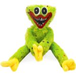 Huggy wuggy pliušinis žaislas žalias su blizgučiais