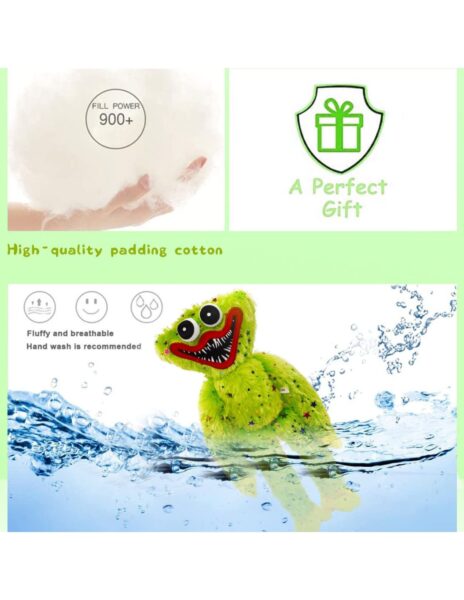 Huggy wuggy pliušinis žaislas žalias su blizgučiais Huggy wuggy pliušinis žaislas žalias su blizgučiais