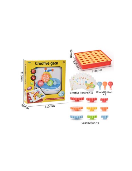 Dėlionė - mozaika - konstruktorius su sukimo detalėmis Dėlionė - mozaika - konstruktorius su sukimo detalėmis