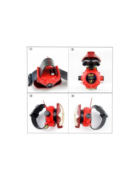 Avengers IRONMAN tipo laikrodis su projektoriumi, 24 paveikslėliai Avengers IRONMAN tipo laikrodis su projektoriumi, 24 paveikslėliai