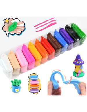 Modelinas super clay džiūstantis ore lengvas 12 24 ir 36 spalvos<span> - </span>24