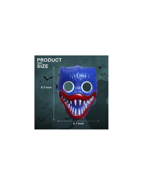 Huggy Wuggy Helovyno kaukė vakarėliui, mėlyna spalva Huggy Wuggy Helovyno kaukė vakarėliui, mėlyna spalva