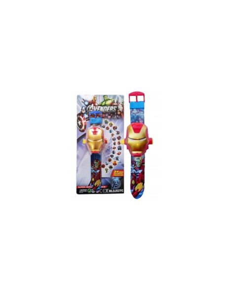 Avengers IRONMAN tipo laikrodis su projektoriumi, 24 paveikslėliai Avengers IRONMAN tipo laikrodis su projektoriumi, 24 paveikslėliai