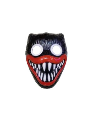 Huggy Wuggy Helovyno kaukė vakarėliui, juoda spalva