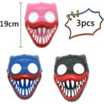 Huggy Wuggy Helovyno kaukės 3 vnt. vakarėliui Huggy Wuggy Helovyno kaukės 3 vnt. vakarėliui