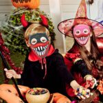 Huggy Wuggy Helovyno kaukės 3 vnt. vakarėliui Huggy Wuggy Helovyno kaukės 3 vnt. vakarėliui