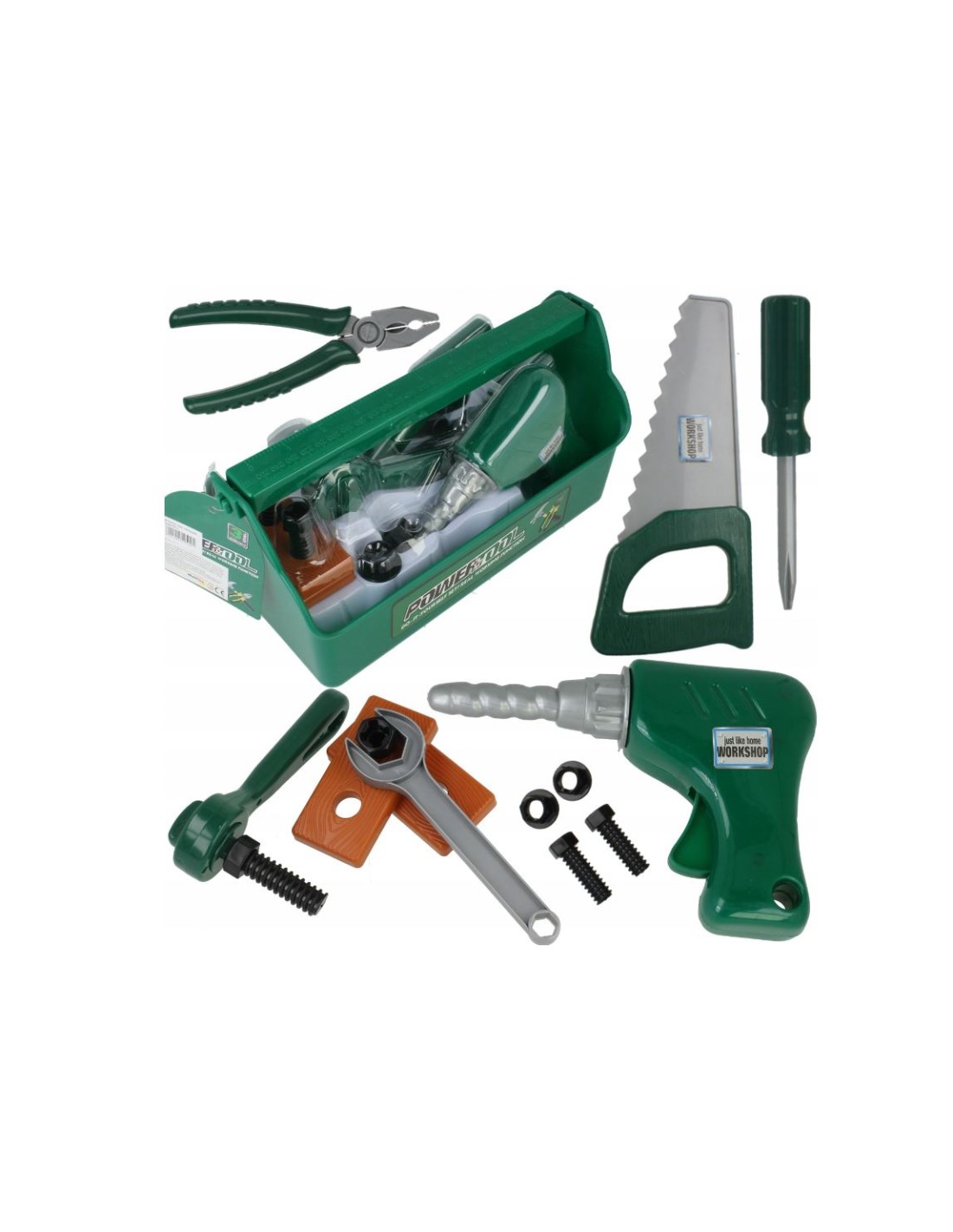 Įrankių rinkinys 14 dalių, su liniuote