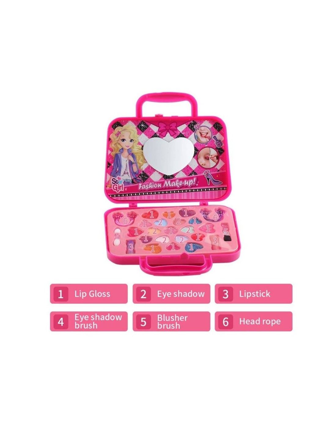 Vaikiškos kosmetikos rinkinys su gumelėmis plaukams Vaikiškos kosmetikos rinkinys su gumelėmis plaukams