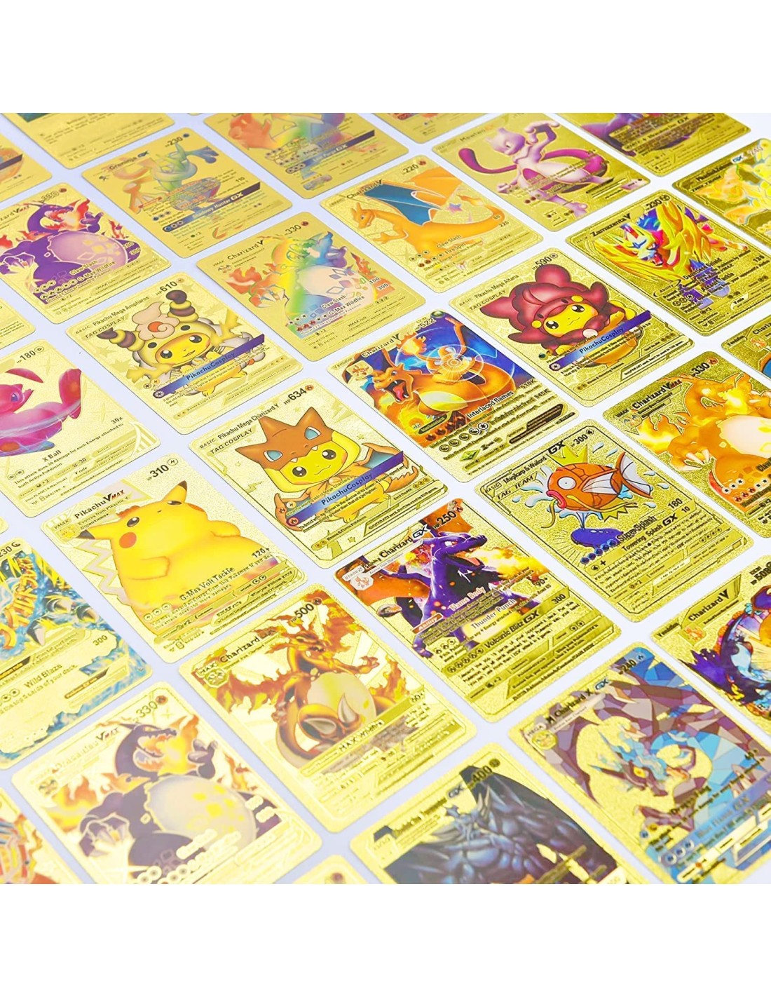 Pokemon kortos 55 vnt. auksinė kolekcija Gx Rare V serijos Vmax Rares
