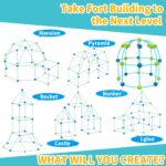 52 detalių konstruktorius fortas, šviečiantis tamsoje, lazdelės, kamuoliukai 52 detalių konstruktorius fortas, šviečiantis tamsoje, lazdelės, kamuoliukai