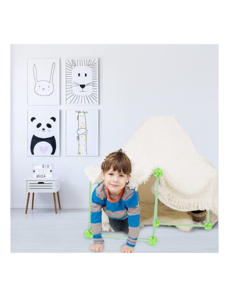 52 detalių konstruktorius fortas, šviečiantis tamsoje, lazdelės, kamuoliukai 52 detalių konstruktorius fortas, šviečiantis tamsoje, lazdelės, kamuoliukai