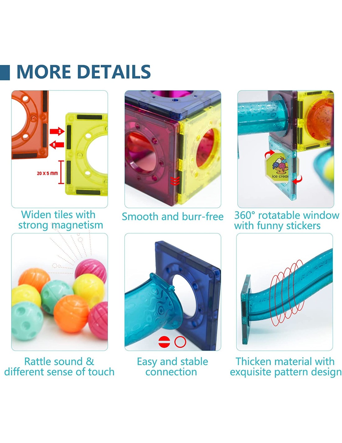 Magnetinis konstruktorius, 148 detalės, kamuoliuko ridenimas Magnetinis konstruktorius, 148 detalės, kamuoliuko ridenimas