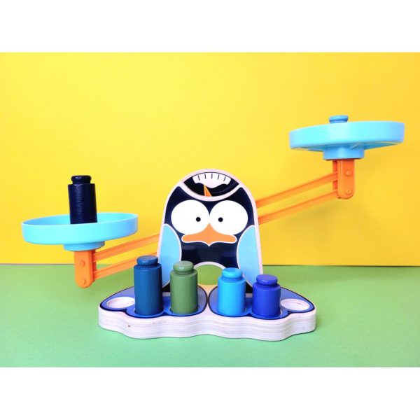 Medinis, balansinis žaidimas pingvinas matematikos mokymuisi