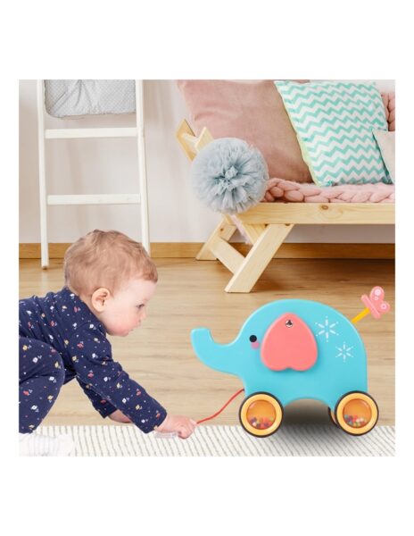 Tempiamas drambliukas, padeda mokytis vaikščioti, su šniūreliu Tempiamas drambliukas, padeda mokytis vaikščioti, su šniūreliu