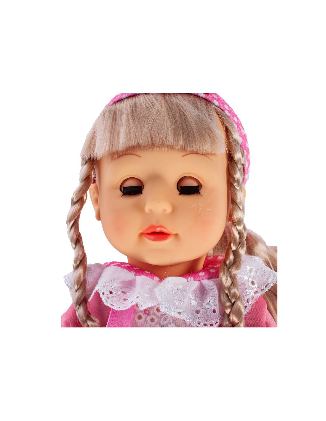 Vaikščiojanti ineraktyvi lėlė, veikia suplojus rankomis, 42 cm. aukštis Vaikščiojanti ineraktyvi lėlė, veikia suplojus rankomis, 42 cm. aukštis