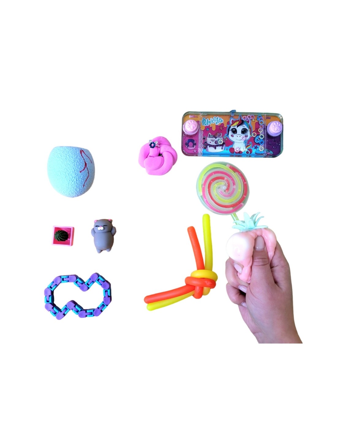 Žaislų rinkinys nykštukams10 vnt, modelinas, fidget